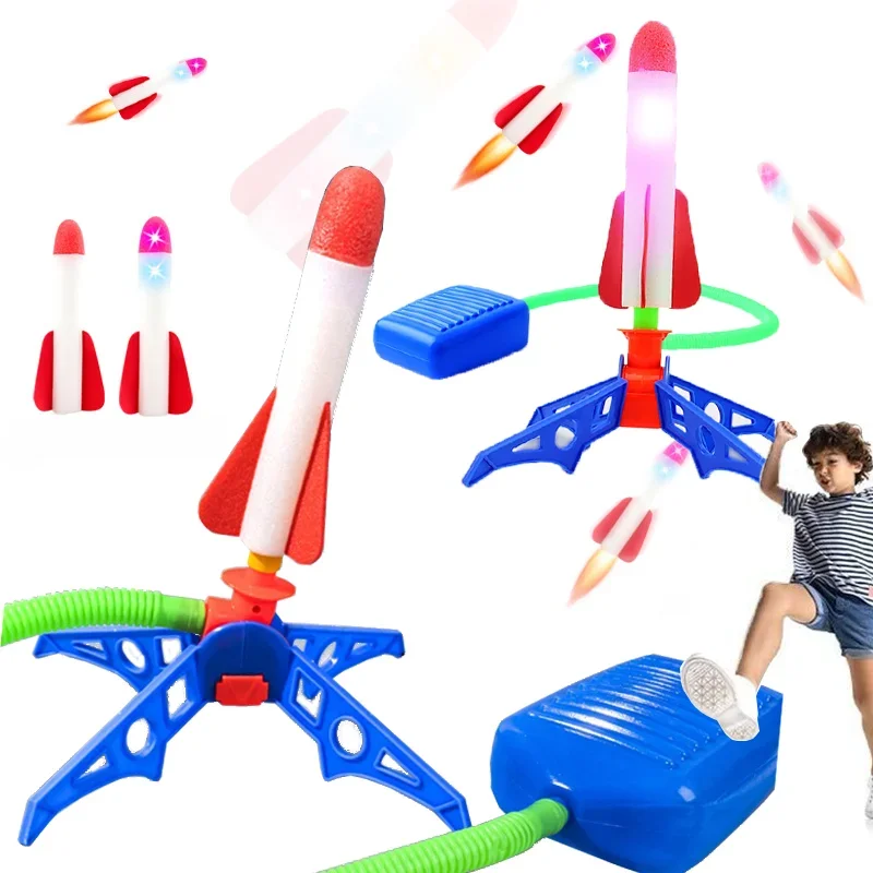 Kids Outdoor Clubhouse - ชุดของเล่นจรวดสำหรับเด็ก แบบเหยียบปล่อย จรวดบินขึ้น ของเล่นกีฬาสำหรับเด็ก