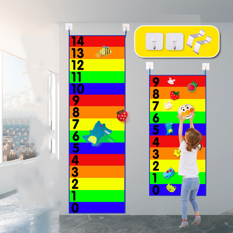 Kids Indoor Outdoor Games - ของเล่นเด็กพรมสูงแบบสัมผัสได้ของเล่นฝึกกระโดดส่งเสริมการเติบโตของเล่นกีฬาที่สนุกไม้บรรทัดความสูงในร่มกลางแจ้งสำหรับเด็ก
