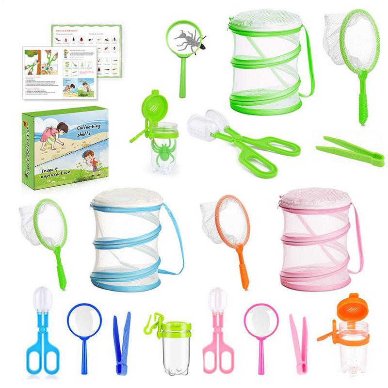Kids Outdoor Explorer Set - Fly Catcher ชุดสําหรับเด็กการสํารวจธรรมชาติเด็ก Fly Catching เครื่องมือชายหญิง