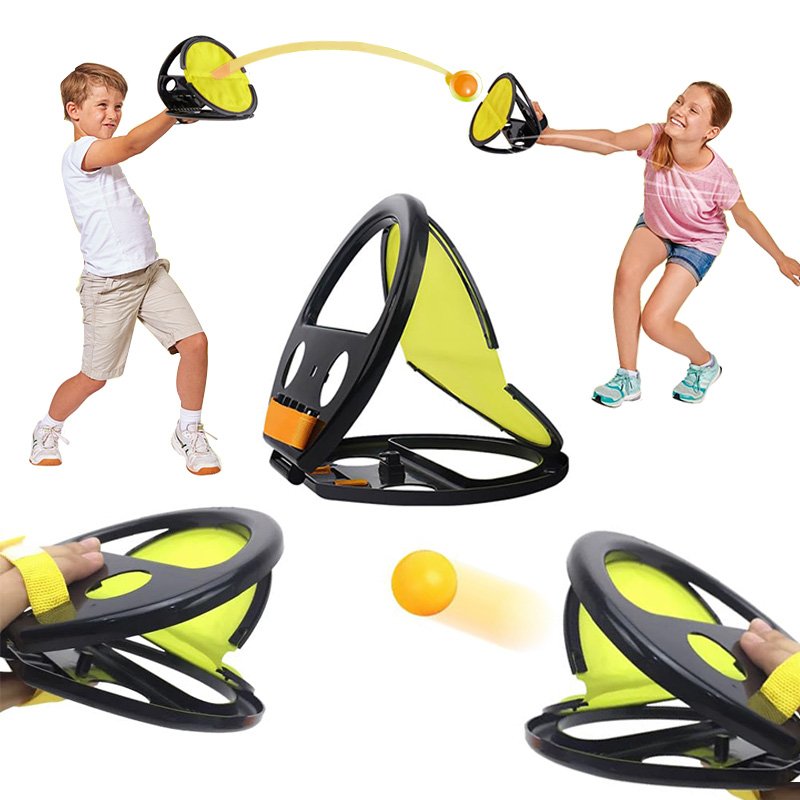Kids Indoor Outdoor Games - เกมจับลูกบอลสำหรับพ่อแม่และลูก - กีฬาสนุกๆ สำหรับเล่นกลางแจ้งและในร่ม เสริมสร้างความสัมพันธ์ในครอบครัว ช่วยพัฒนาการประสานงานระหว่างมือและตาสำหรับเด็ก