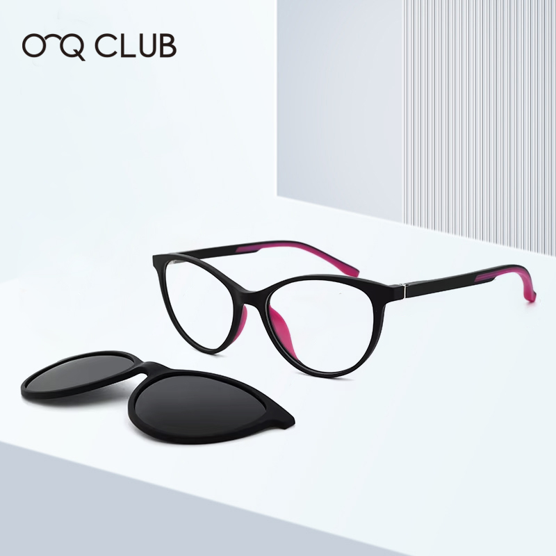 Kids Outdoor Frame - O-Q CLUB เด็กแฟชั่นแว่นตากันแดด TR90 ซิลิโคนโพลาไรซ์สายตาสั้น Magnetic
