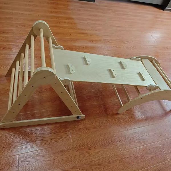 Kids Outdoor Frame - ชุดเล่นปีนป่ายเด็ก 3-in-1 มอนเตสซอรี่ ทำจากไม้ รุ่นเรนโบว์ สำหรับเล่นในร่มและกลางแจ้ง