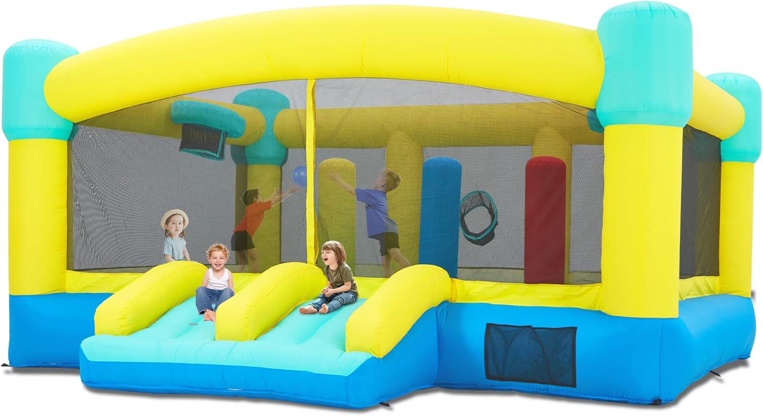 Kids Outdoor House - บ้านลมขนาดใหญ่, ปราสาทลมเป่าลมขนาด 15 x 14.8 ฟุต