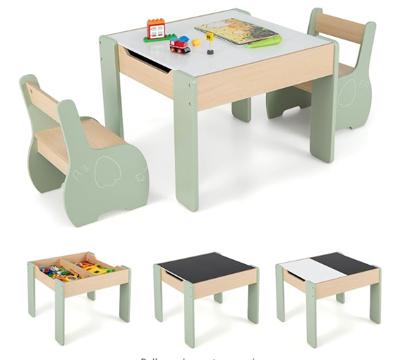 Kids Outdoor Table And Chair Set - ชุดโต๊ะและเก้าอี้ไม้สำหรับเด็กที่ทันสมัยพร้อมคุณสมบัติด้านความปลอดภัยสำหรับการเรียนรู้และการใช้งานกลางแจ้ง