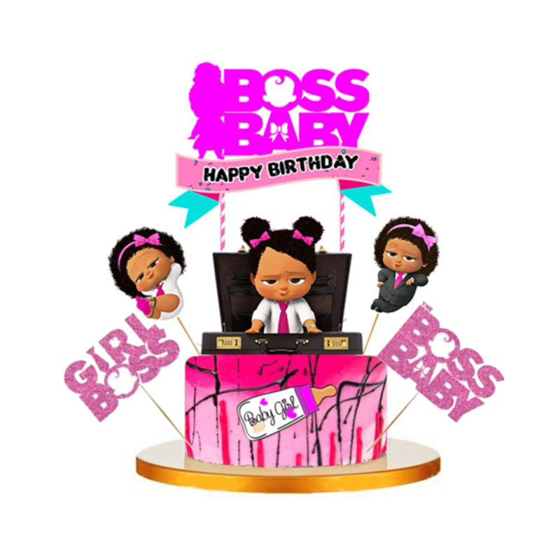 Kids Outdoor Merry Go Round - Lovely Girl Boss เค้กวันเกิดแฮปปี้ Topper น่ารักเด็กทารก