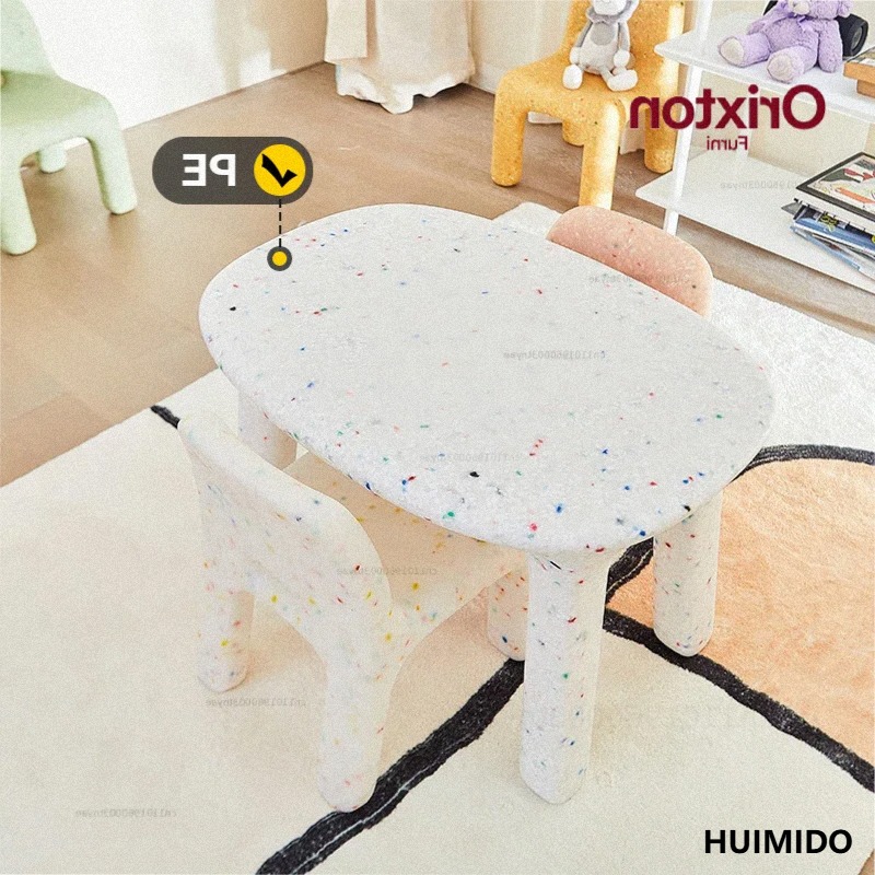 Kids Outdoor Table And Chair Set - ชุดโต๊ะและเก้าอี้สำหรับเด็กพร้อมพนักพิง เก้าอี้เตี้ยน่ารัก สำหรับเด็กอนุบาล ใช้กลางแจ้ง ทำจากพลาสติก แข็งแรง