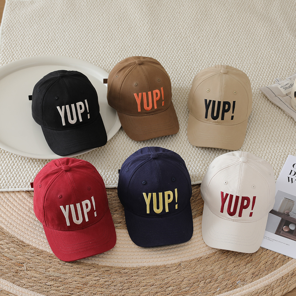 Kids Outdoor Hat - หมวกเบสบอลเด็กชายหญิงแฟชั่นปักตัวอักษรฮิปฮอปปรับได้หมวกกีฬากลางแจ้งระบายอากาศได้ดีบังแดดหมวกกันแดดสำหรับเดินทาง
