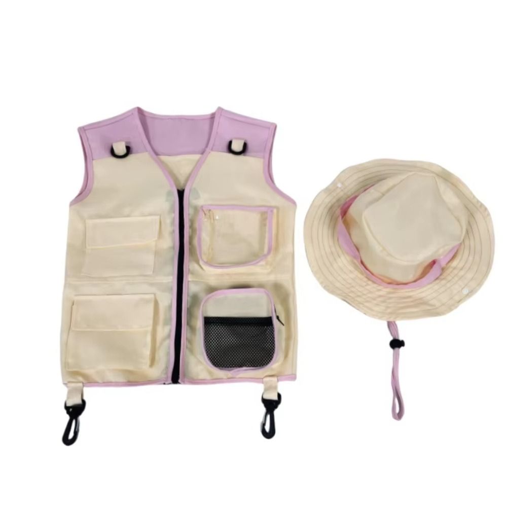 Kids Outdoor Explorer Set - เสื้อผ้าฤดูร้อน เสื้อกั๊กเด็กนักสำรวจ หมวก เสื้อผ้าแฟชั่น เสื้อกั๊ก ชุดอุปกรณ์ผจญภัยกลางแจ้ง