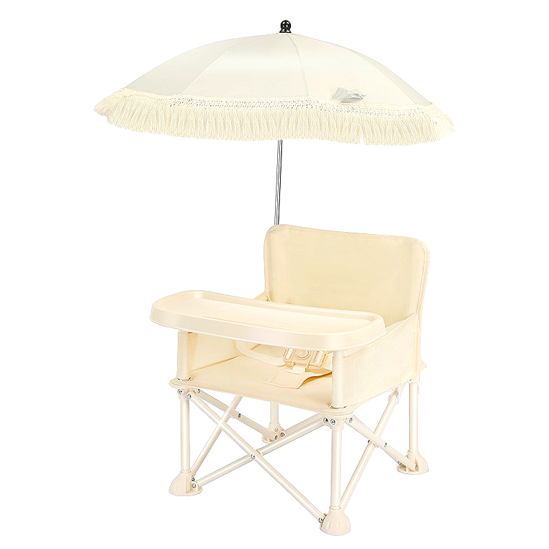 Kids Outdoor Umbrella Chair - Baby Booster Seat เก้าอี้รับประทานอาหารแบบพกพาพับเด็กให้อาหารชายหาดกลางแจ้งที่นั่งเด็กเฟอร์นิเจอร์อุปกรณ์ร่ม