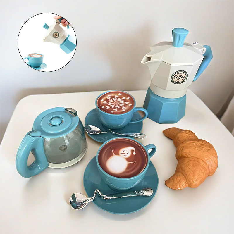 Kids Outdoor House Accessories - ชุดของเล่นจำลองชุดกาแฟ 4/11 ชิ้น สำหรับเล่นบทบาทสมมติในบ้าน/ครัวกลางแจ้ง ของเล่นชุดน้ำชา DIY