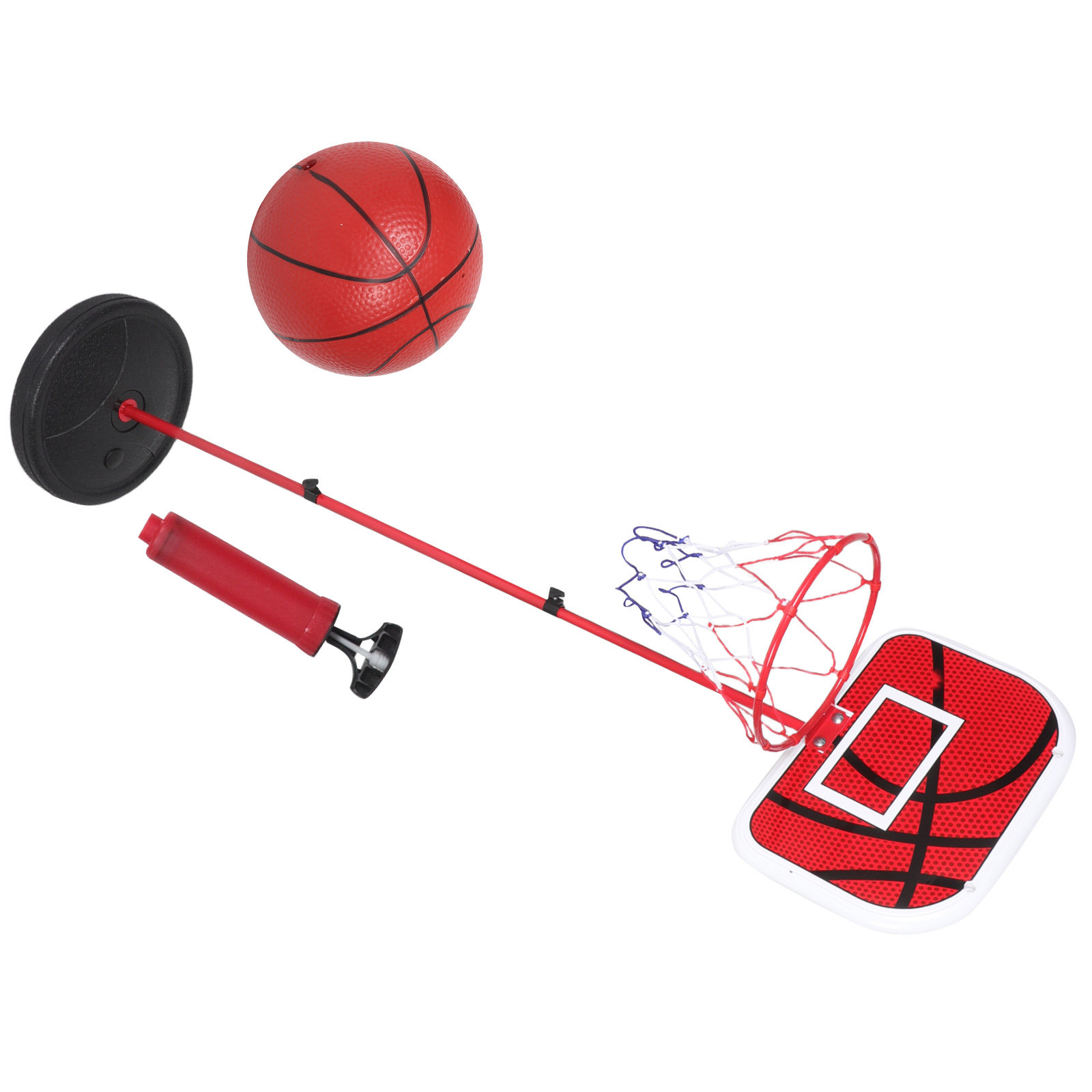 Basketball Hoop Outdoor - ชุดห่วงบาสเก็ตบอล 1 ชุด ปรับความสูงได้ พร้อมขาตั้งเหล็ก สำหรับใช้ในร่มและกลางแจ้ง
