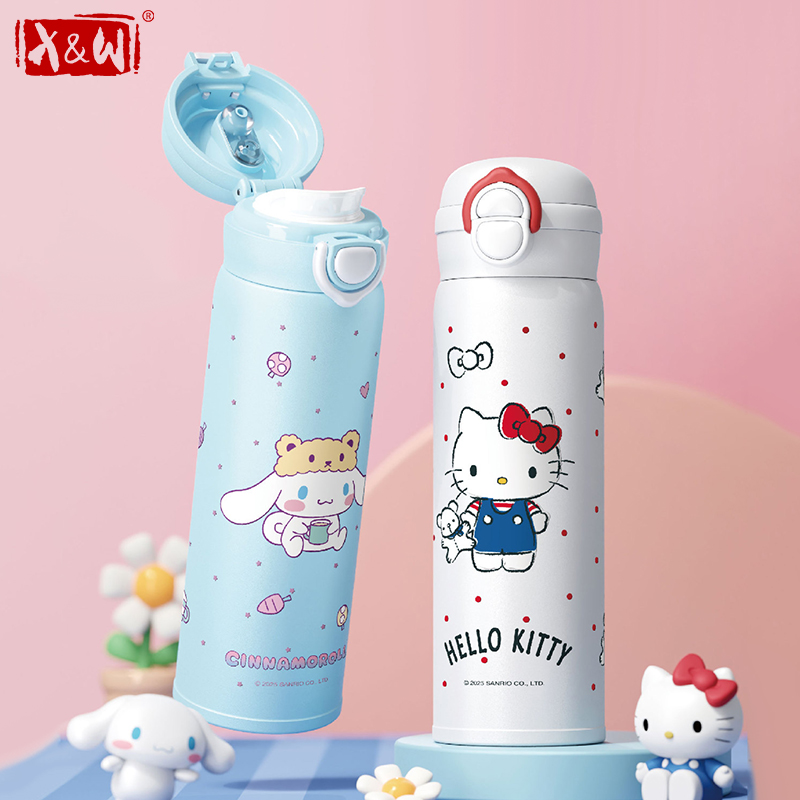 Outdoor Kid Friendly - แก้วเก็บความร้อน X&W ลายซานริโอ คุโรมิ เฮลโล คิตตี้