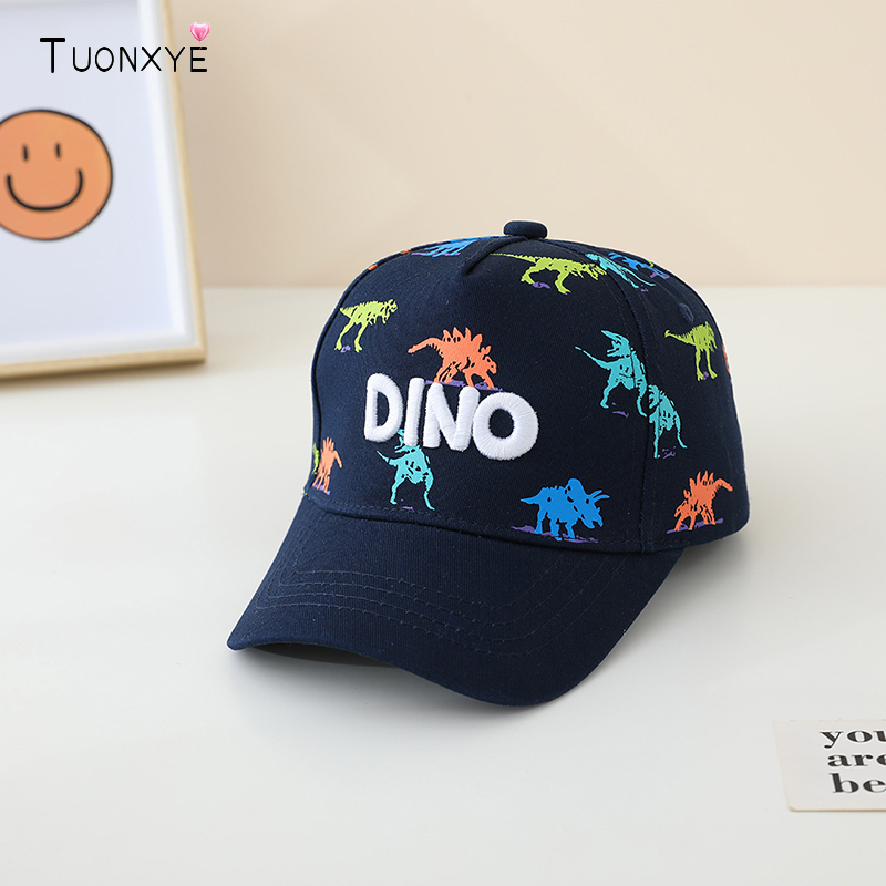 Kids Outdoor Hat - TUONXYE หมวกเด็กปักลายไดโนเสาร์สำหรับเด็กผู้ชายเด็กผู้หญิงหมวกเบสบอลปรับได้กลางแจ้งเด็กหมวกกันแดดผ้าฝ้าย 3 ถึง 8 ปี