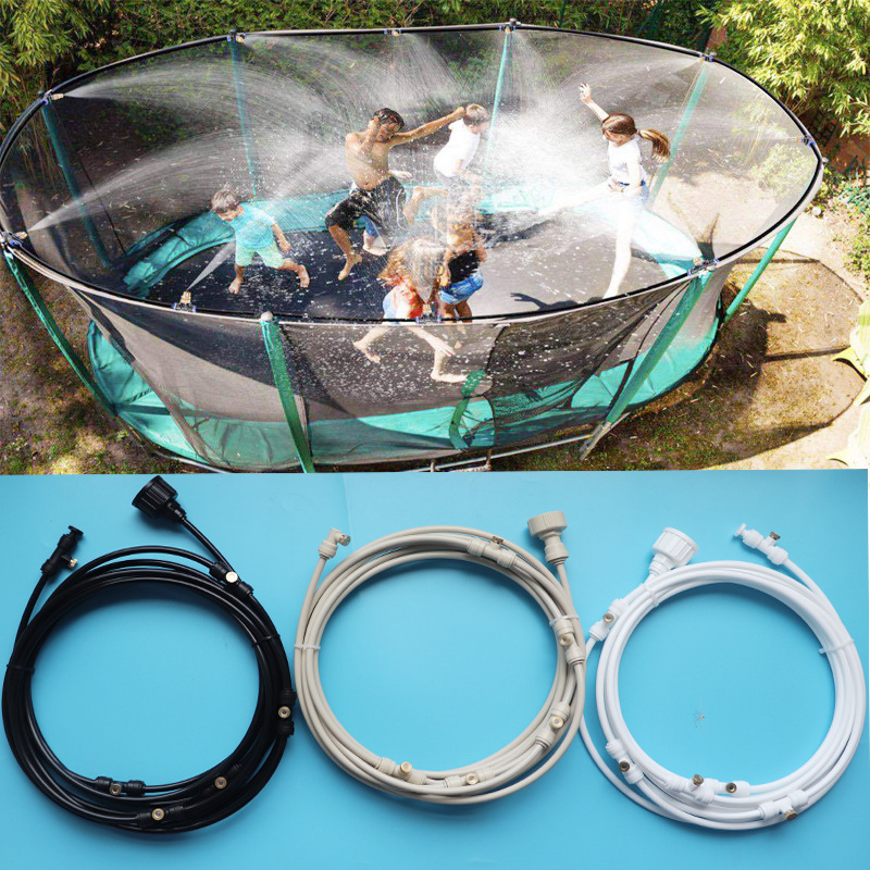 Kids Outdoor Water Sprinkler - สปริงเกอร์แทรมโพลีนสำหรับเด็กสายยางฉีดน้ำสำหรับสวนในฤดูร้อนกลางแจ้งของเล่นเกมน้ำสำหรับเด็กหญิงเด็กชายสระว่ายน้ำอุปกรณ์เสริม