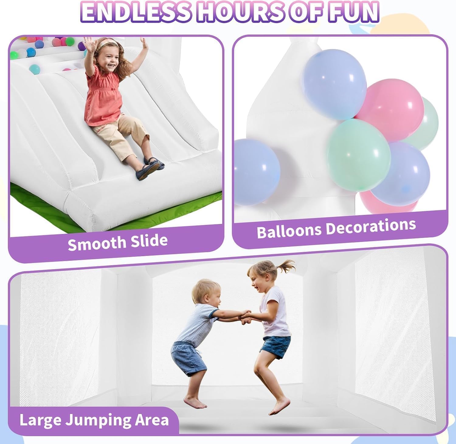 บ้านลมสีขาวสำหรับเด็กอายุ 3-8  - Kids Outdoor House บทวิจารณ์และราคา
