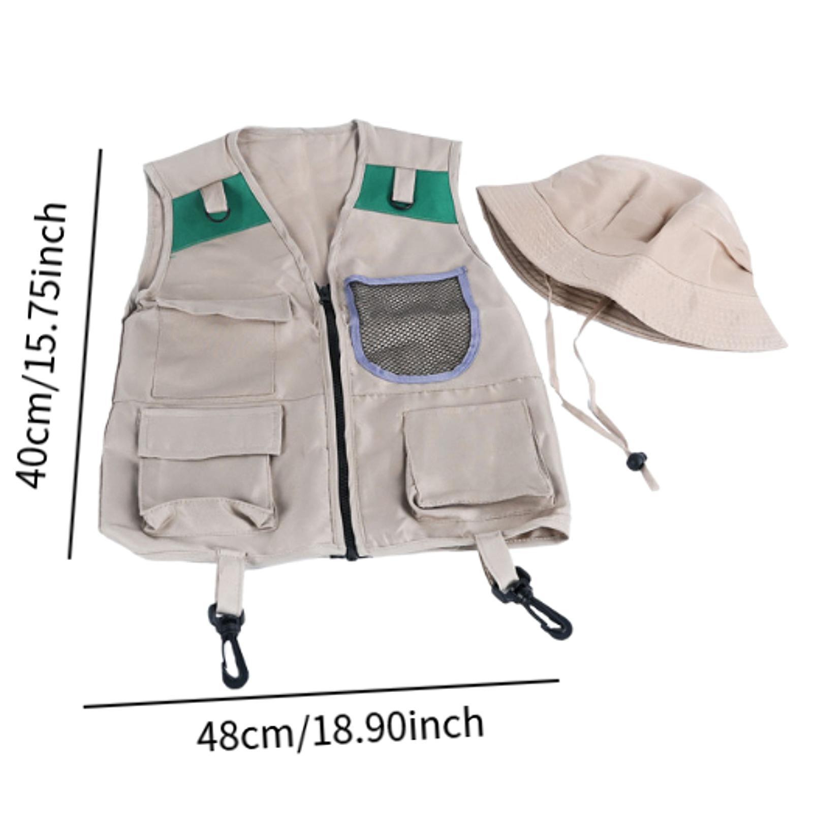 ชุดเสื้อกั๊กและหมวกนักสำรวจสำห - Kids Outdoor Explorer Set บทวิจารณ์และราคา