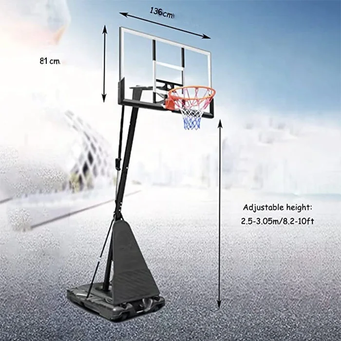 แท่นบาสเก็ตบอลเคลื่อนที่ ปรับค - Basketball Hoop Outdoor บทวิจารณ์และราคา