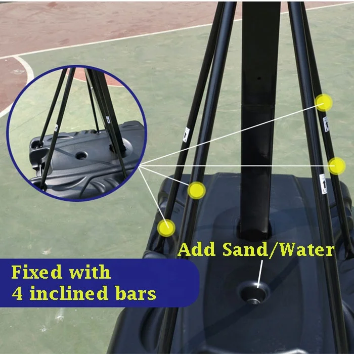 แท่นบาสเก็ตบอลเคลื่อนที่ ปรับค - Basketball Hoop Outdoor บทวิจารณ์และราคา