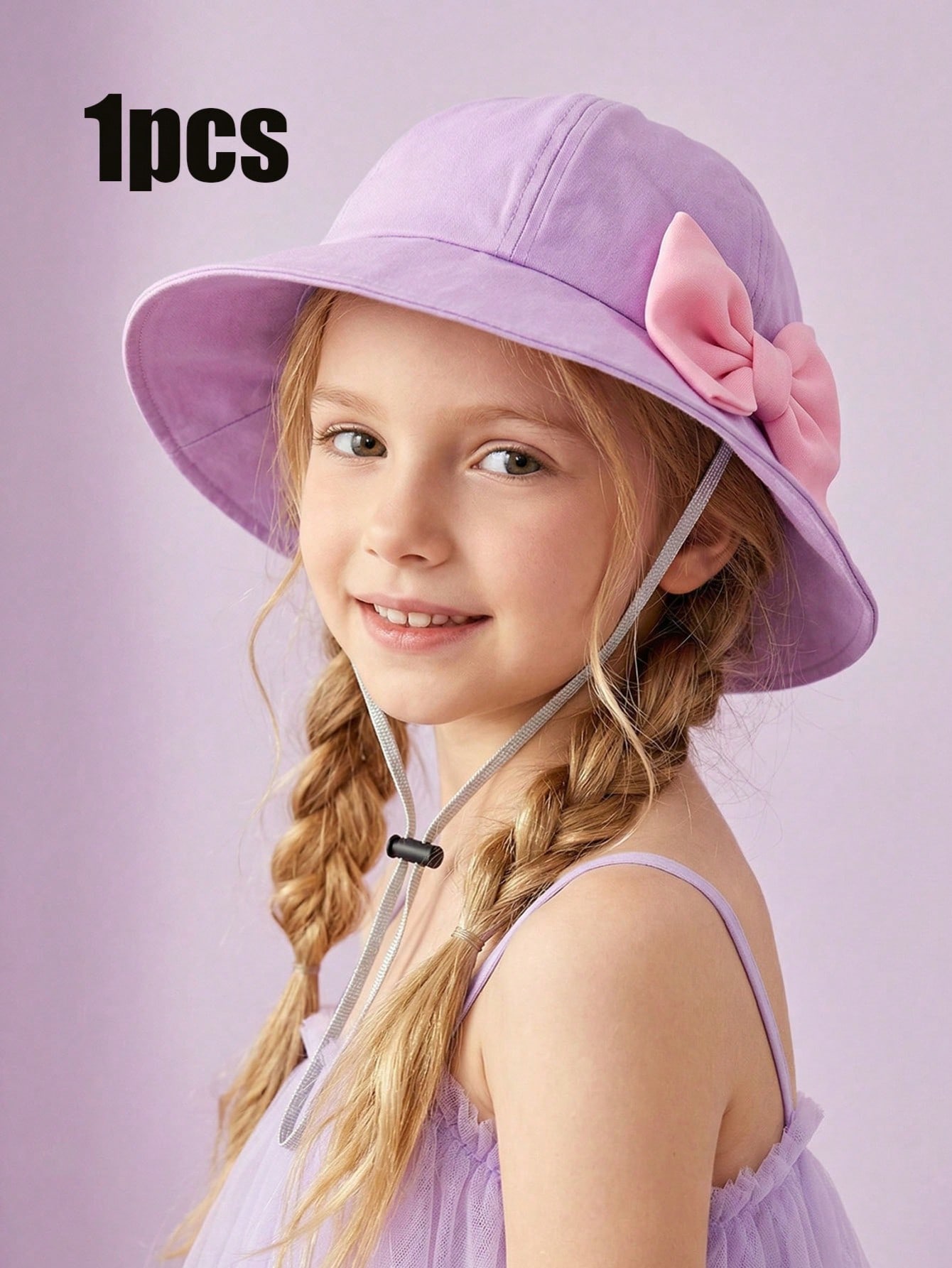 หมวกบักเก็ตสีชมพูติดโบว์ใหญ่สำ - Kids Outdoor Hat บทวิจารณ์และราคา