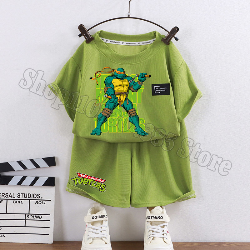 เต่านินจาวัยรุ่นชุดเสื้อยืดกาง - Kids Outdoor Ninja Set บทวิจารณ์และราคา