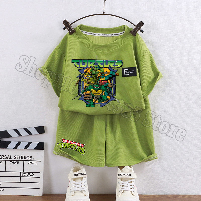 เต่านินจาวัยรุ่นชุดเสื้อยืดกาง - Kids Outdoor Ninja Set บทวิจารณ์และราคา