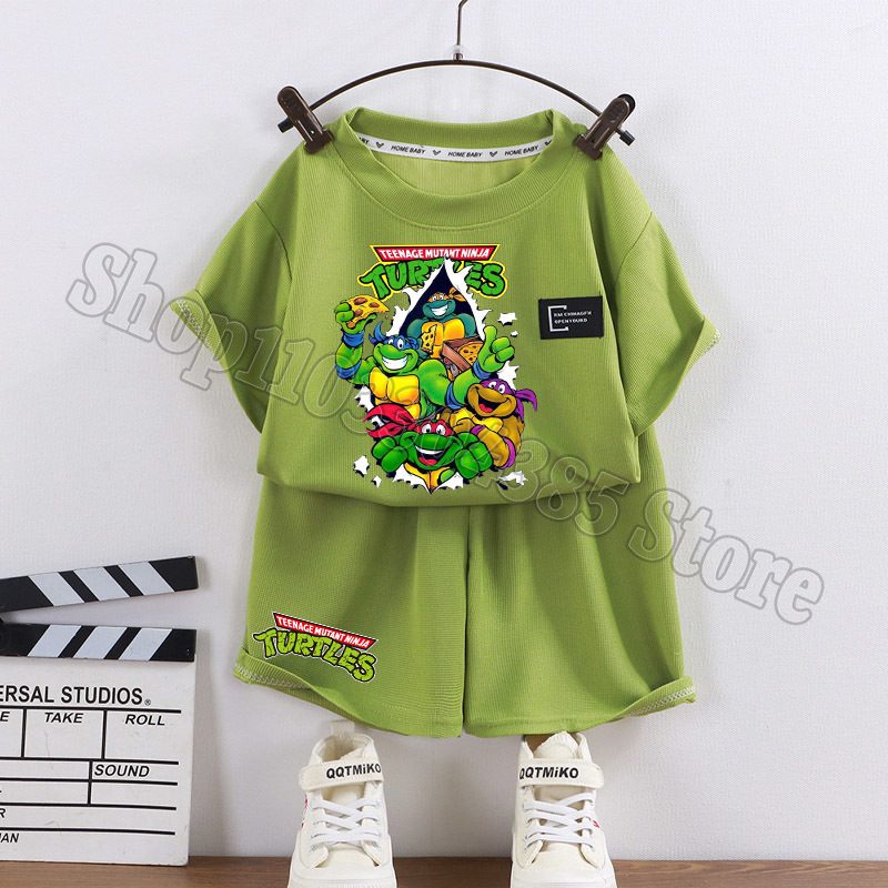 เต่านินจาวัยรุ่นชุดเสื้อยืดกาง - Kids Outdoor Ninja Set บทวิจารณ์และราคา