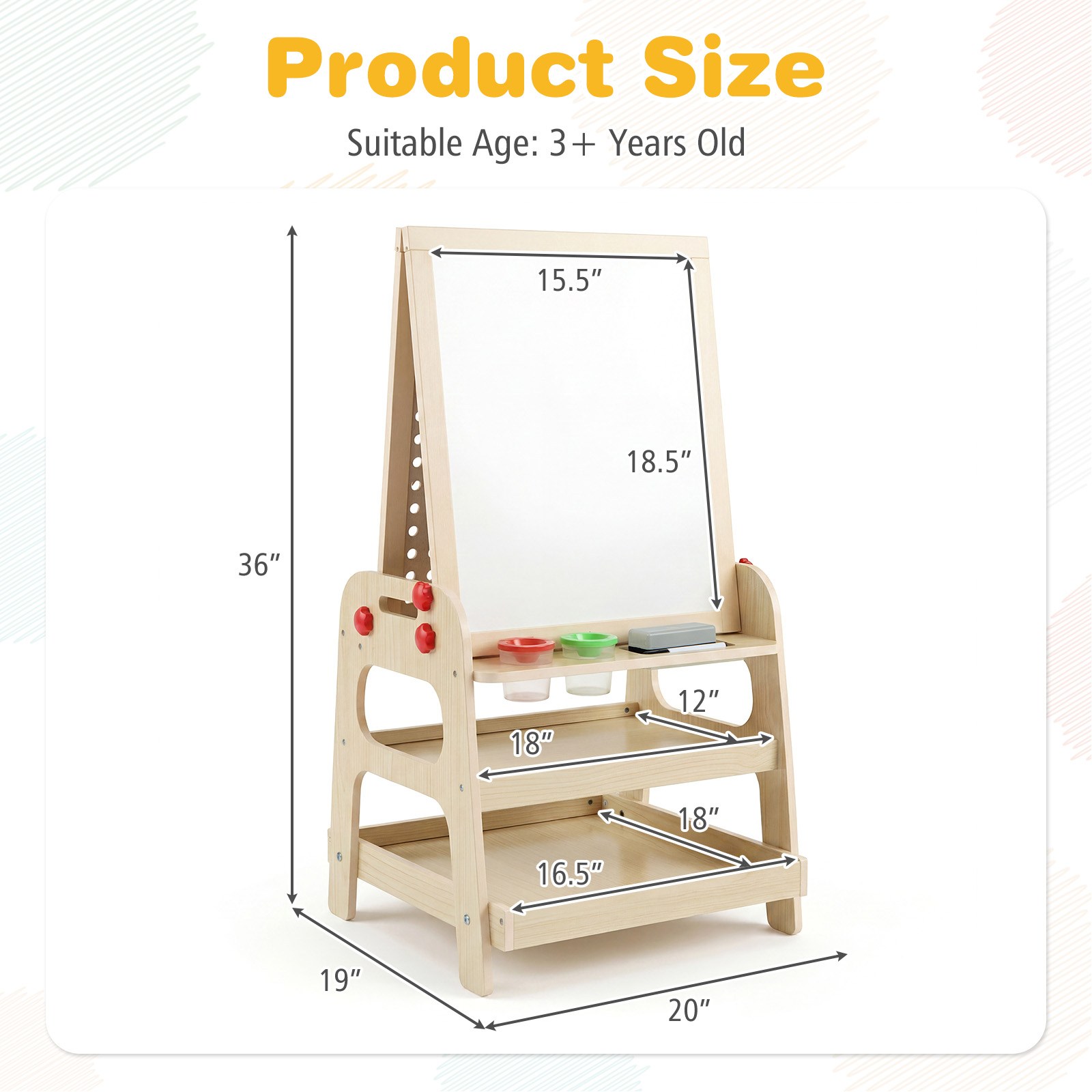 ขาตั้งวาดภาพ 2-in-1 สำหรับเด็ก - Kids Outdoor Easel บทวิจารณ์และราคา