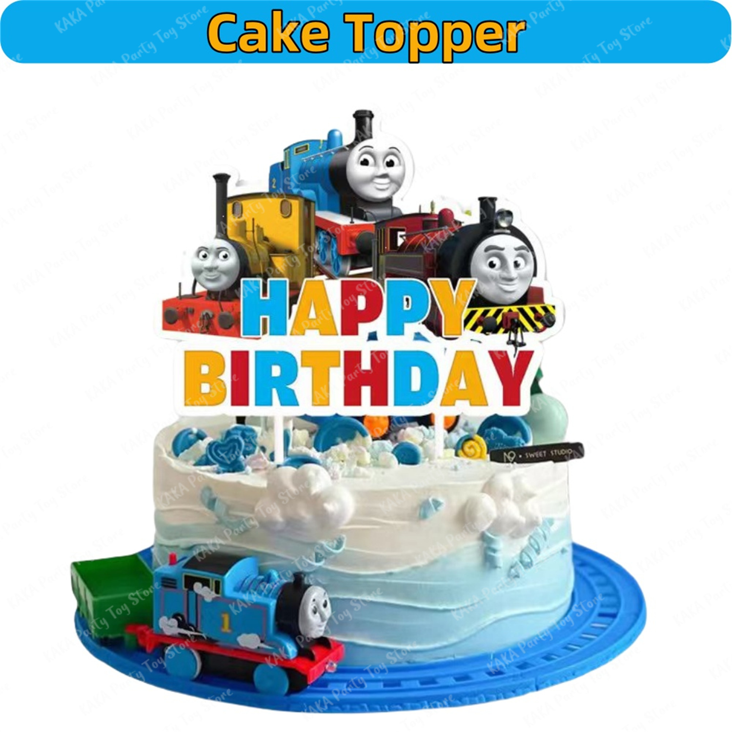 25 ชิ้น Thomas เค้กวันเกิดแฮปป - Kids Outdoor Merry Go Round บทวิจารณ์และราคา