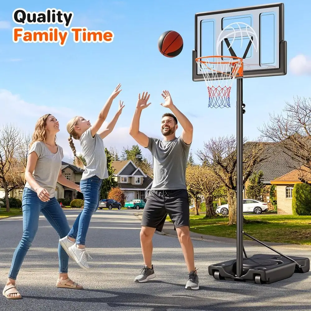 ระบบห่วงบาสเก็ตบอลแบบพกพาปรับร - Basketball Hoop Outdoor บทวิจารณ์และราคา