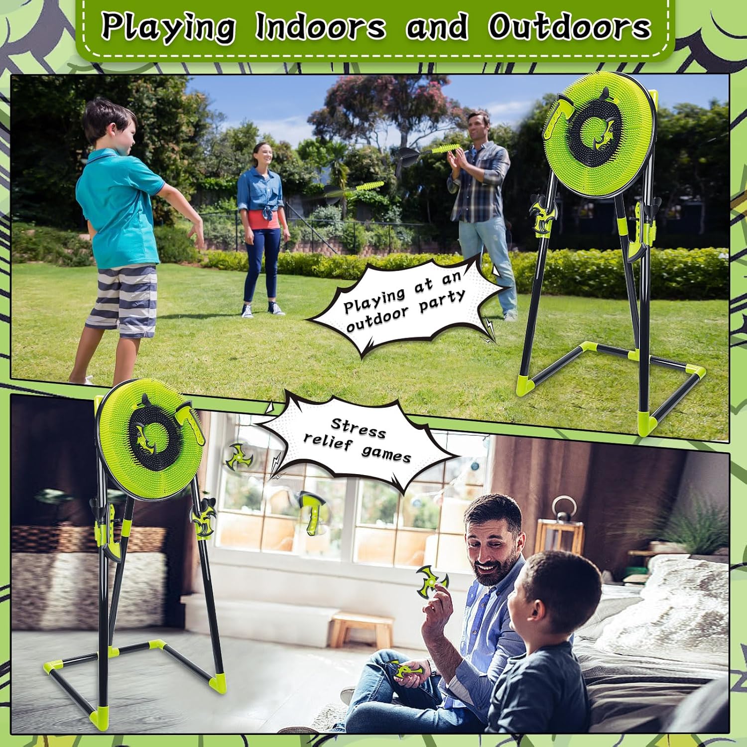 ชุดเป้าหมายการขว้างขวาน 4 ใน 1 - Kids Outdoor Ninja Set บทวิจารณ์และราคา