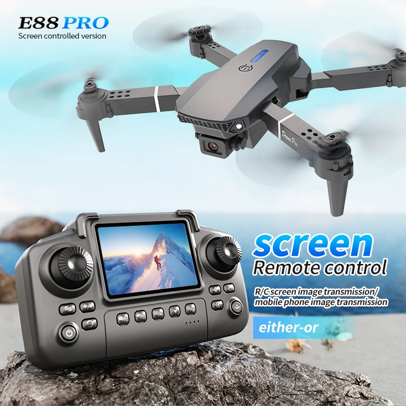 Professional E88 PRO Drone หน้ - Kids Outdoor Play Equipment บทวิจารณ์และราคา