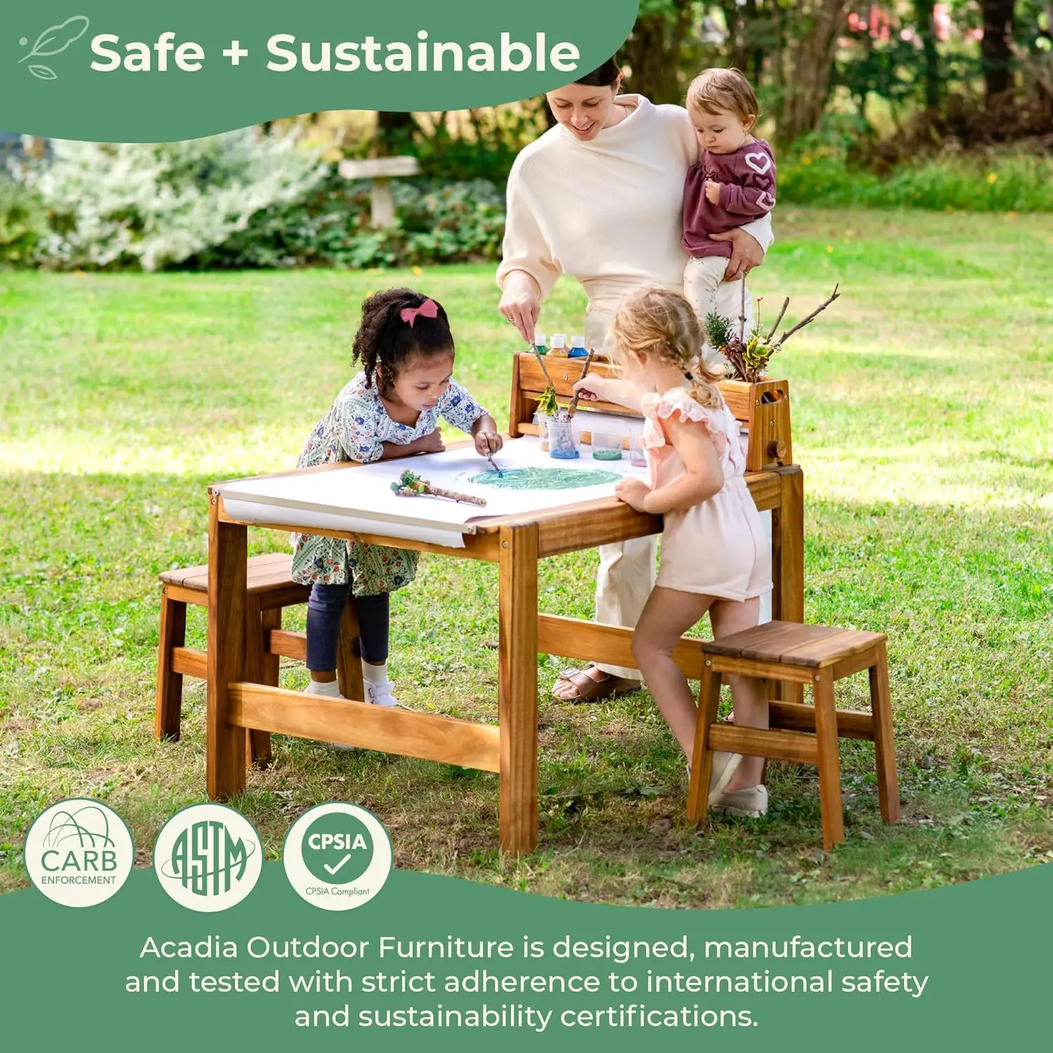 ชุดโต๊ะและเก้าอี้สำหรับงานศิลป - Kids Outdoor Table And Chair Set บทวิจารณ์และราคา