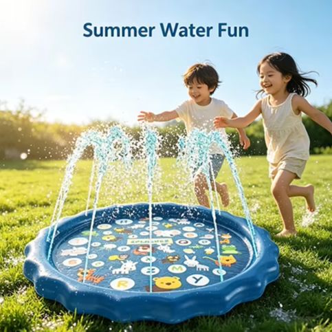 แผ่นรองเล่นน้ำสำหรับเด็กกลางแจ - Kids Outdoor Water Sprinkler บทวิจารณ์และราคา