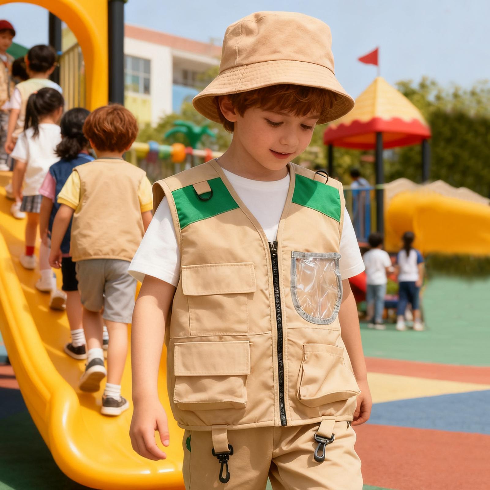 ชุดหมวกและเสื้อกั๊กนักสำรวจสำห - Kids Outdoor Explorer Set บทวิจารณ์และราคา