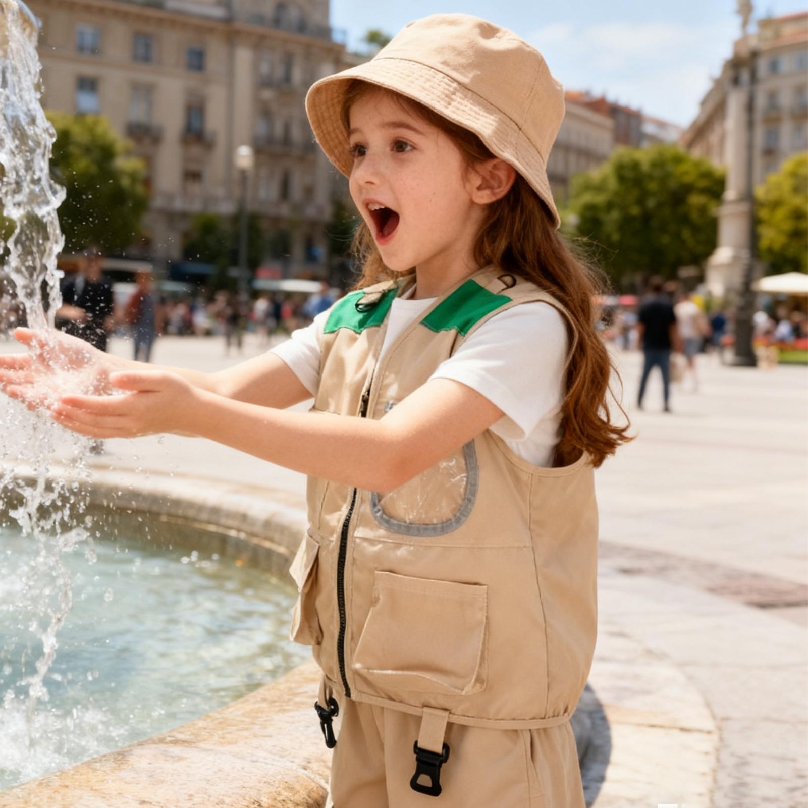 ชุดหมวกและเสื้อกั๊กนักสำรวจสำห - Kids Outdoor Explorer Set บทวิจารณ์และราคา