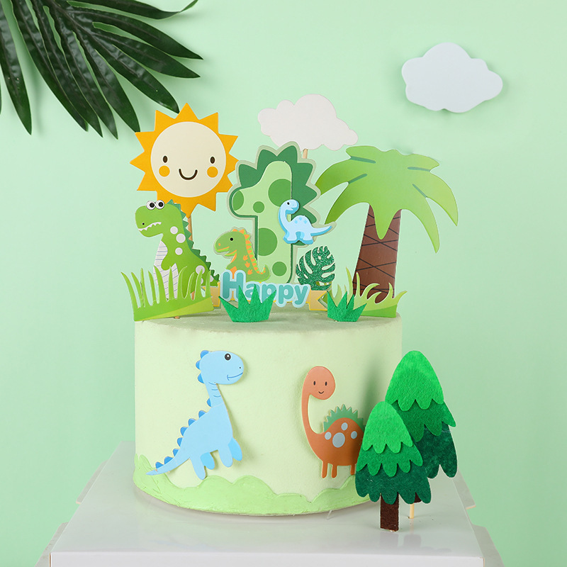 ไดโนเสาร์ใบปาล์มเค้ก Toppers ห - Kids Outdoor Merry Go Round บทวิจารณ์และราคา