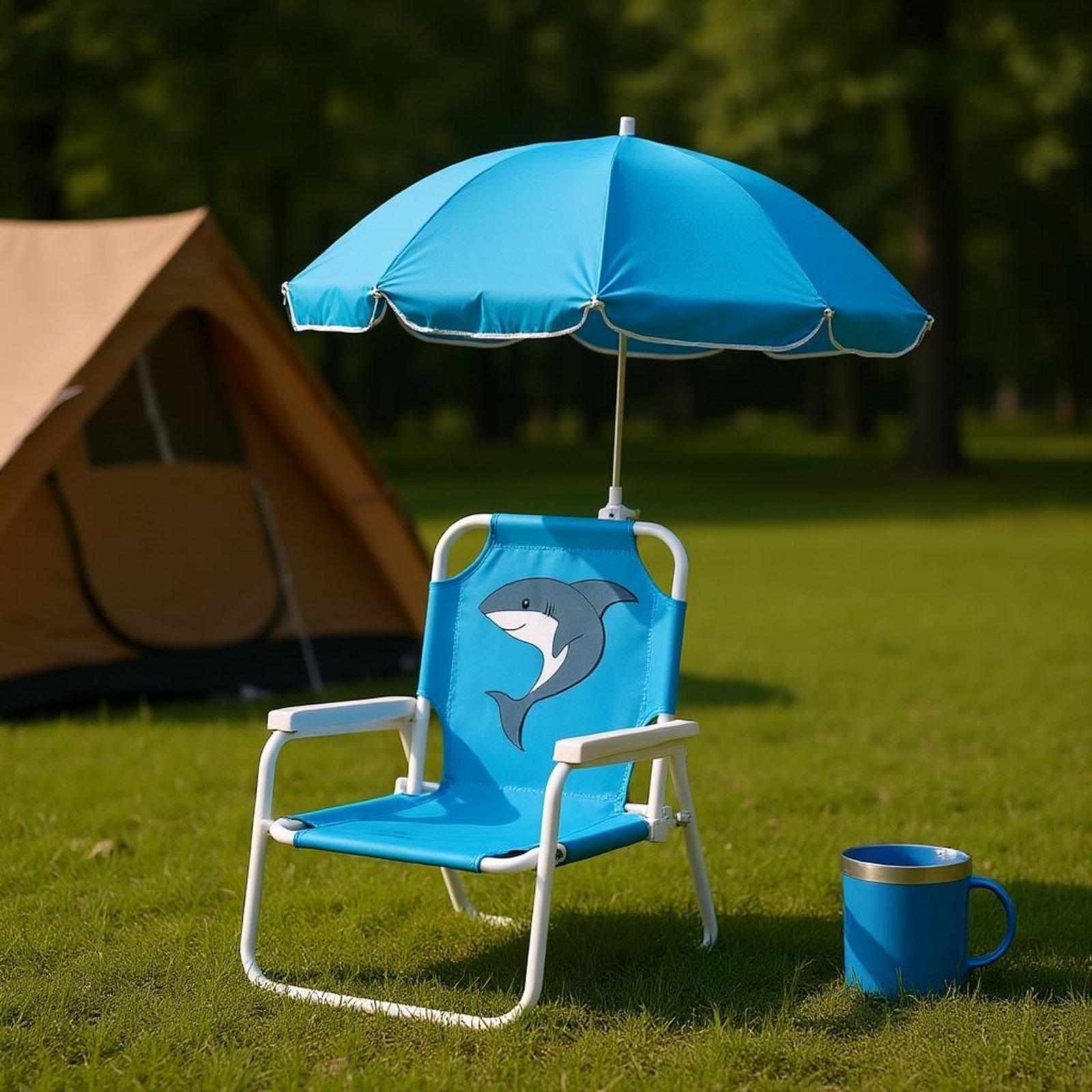 เก้าอี้ชายหาดสำหรับเด็กพร้อมร่ - Kids Outdoor Umbrella Chair บทวิจารณ์และราคา