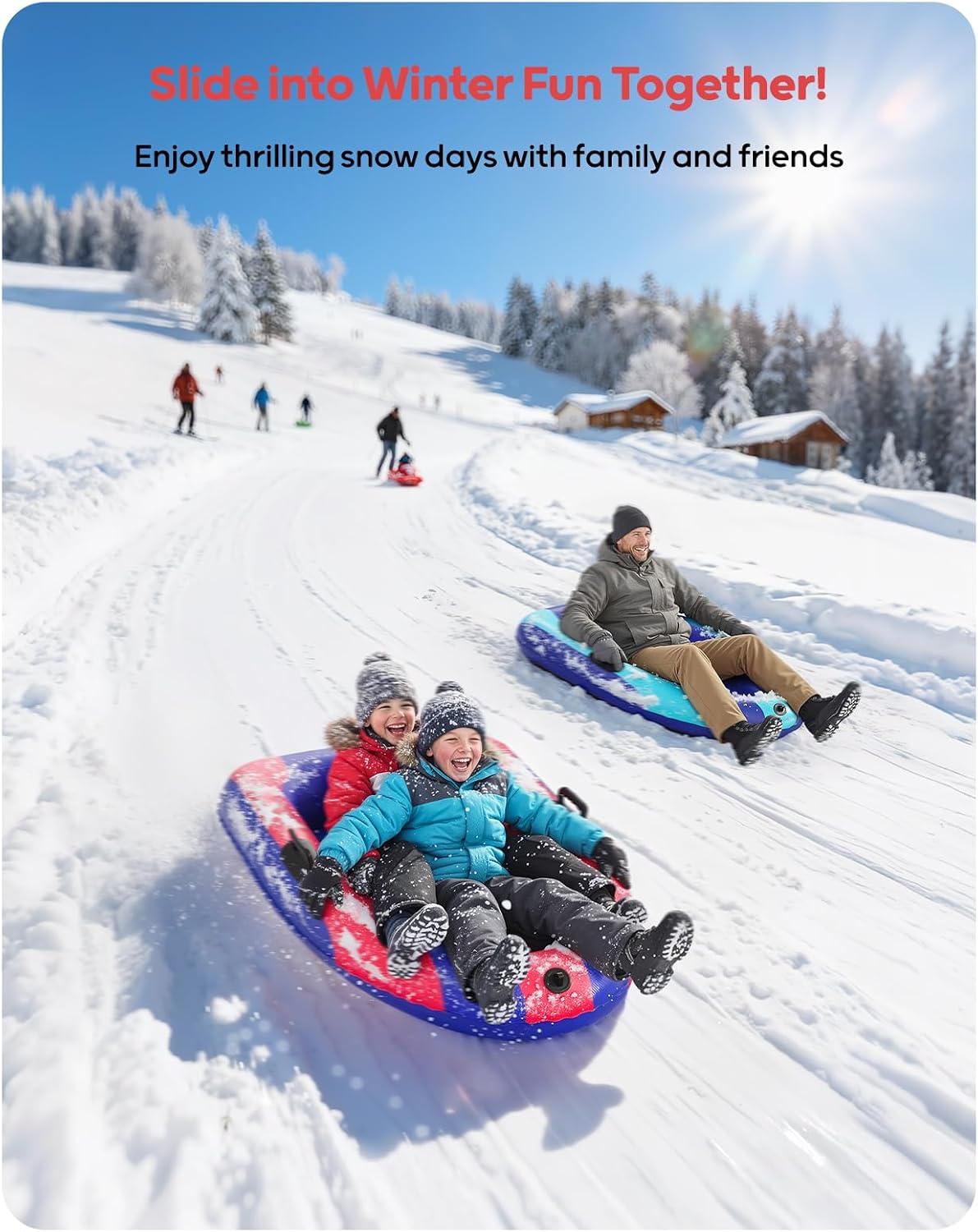 QPAU รถเลื่อนหิมะพีวีซีแบบเป่า - Outdoor Kid บทวิจารณ์และราคา