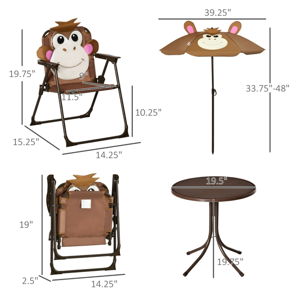 ชุดโต๊ะเก้าอี้สำหรับเด็ก ลายลิ - Kids Outdoor Umbrella Chair บทวิจารณ์และราคา