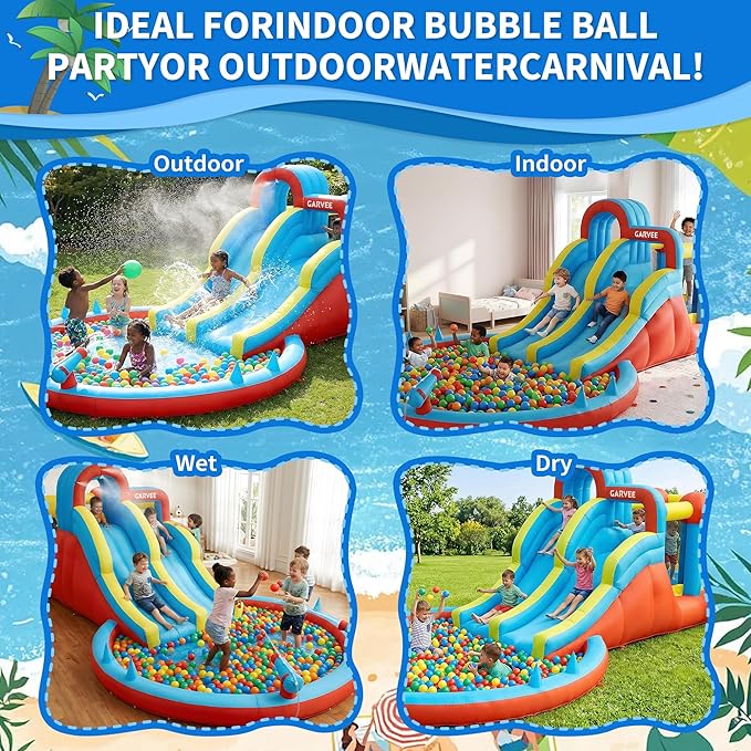สวนน้ำเป่าลม 8-in-1 สำหรับทุกฤ - Kids Outdoor Water บทวิจารณ์และราคา