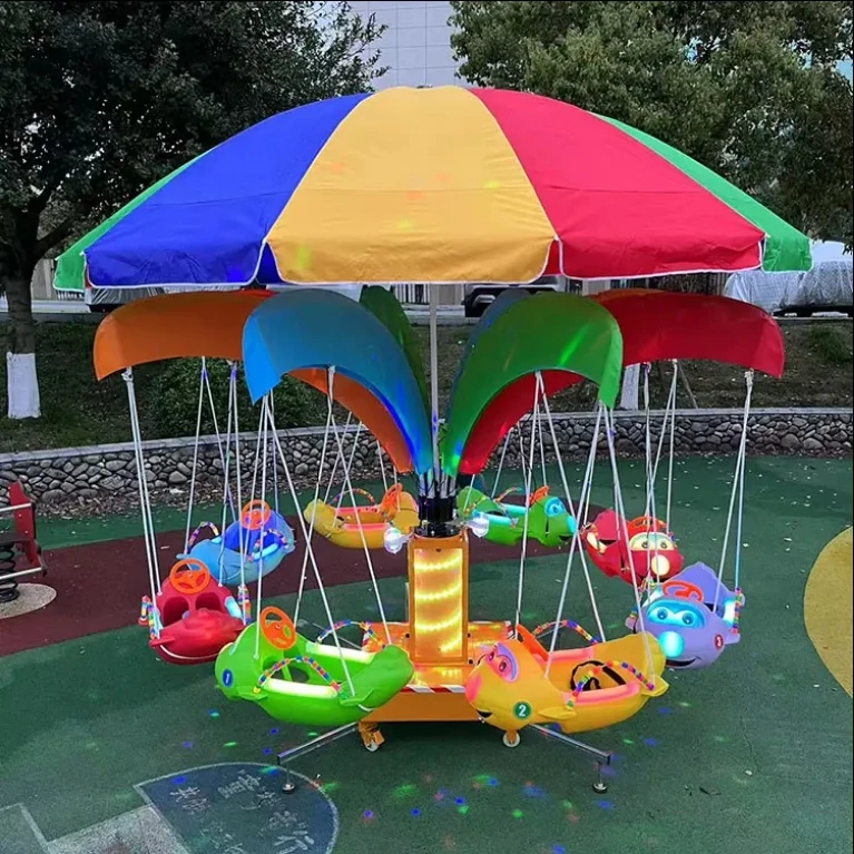 เก้าอี้แกว่งแบบมินิเมอร์รี่โกร - Kids Outdoor Merry Go Round บทวิจารณ์และราคา