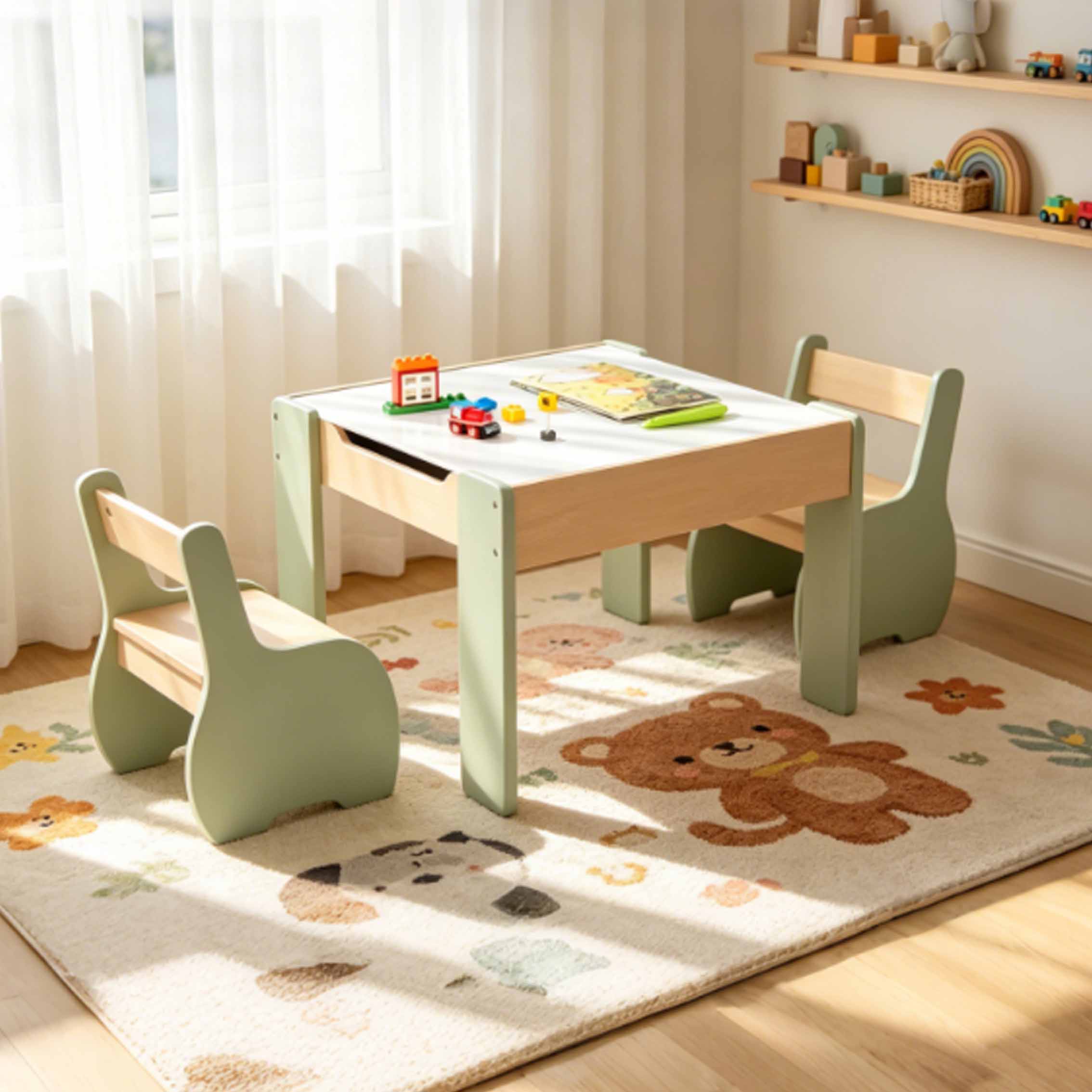 ชุดโต๊ะและเก้าอี้ไม้สำหรับเด็ก - Kids Outdoor Table And Chair Set บทวิจารณ์และราคา