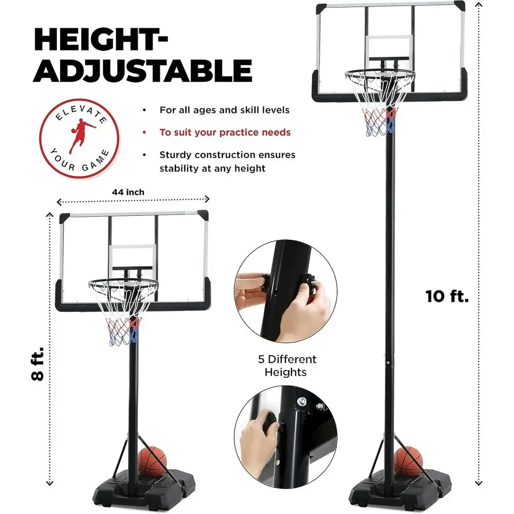 ระบบห่วงบาสเก็ตบอลปรับระดับได้ - Basketball Hoop Outdoor บทวิจารณ์และราคา