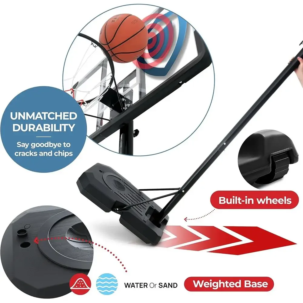 ระบบห่วงบาสเก็ตบอลปรับระดับได้ - Basketball Hoop Outdoor บทวิจารณ์และราคา