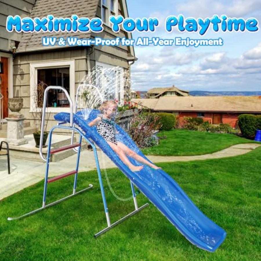 สไลเดอร์น้ำสำหรับเด็กในสวนหลัง - Kids Outdoor Water Sprinkler บทวิจารณ์และราคา
