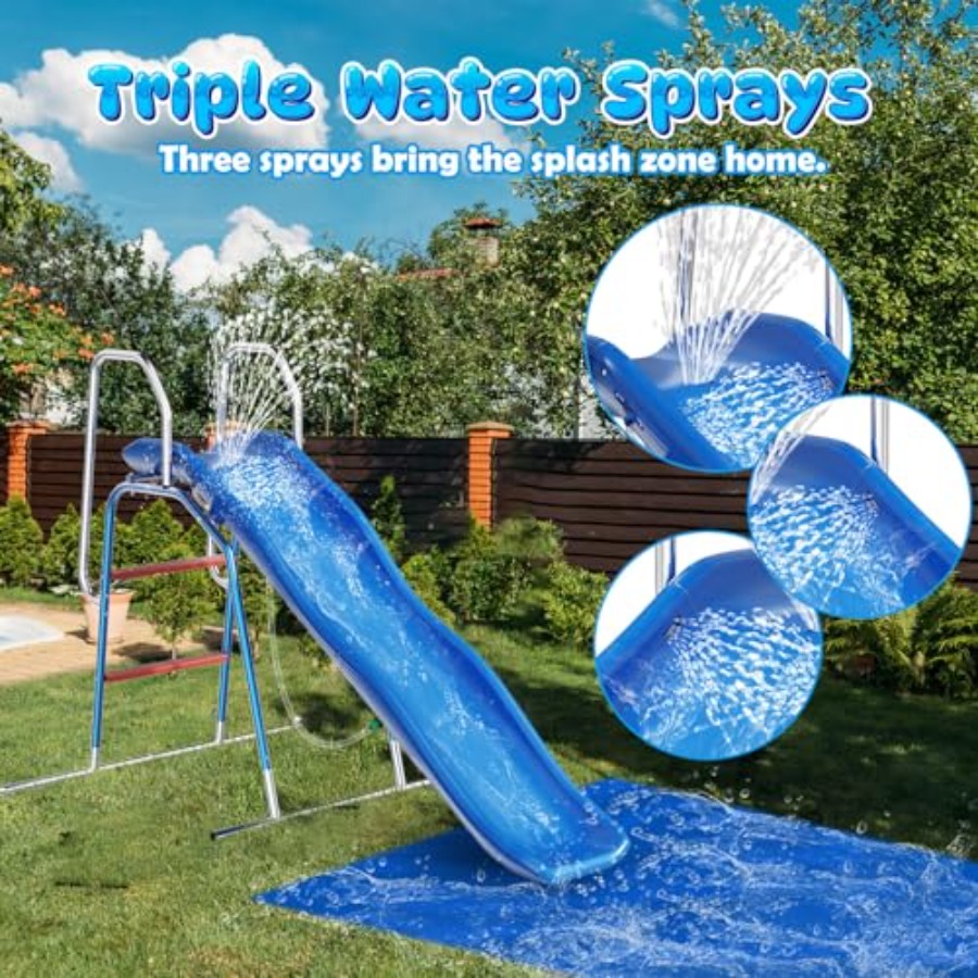 สไลเดอร์น้ำสำหรับเด็กในสวนหลัง - Kids Outdoor Water Sprinkler บทวิจารณ์และราคา