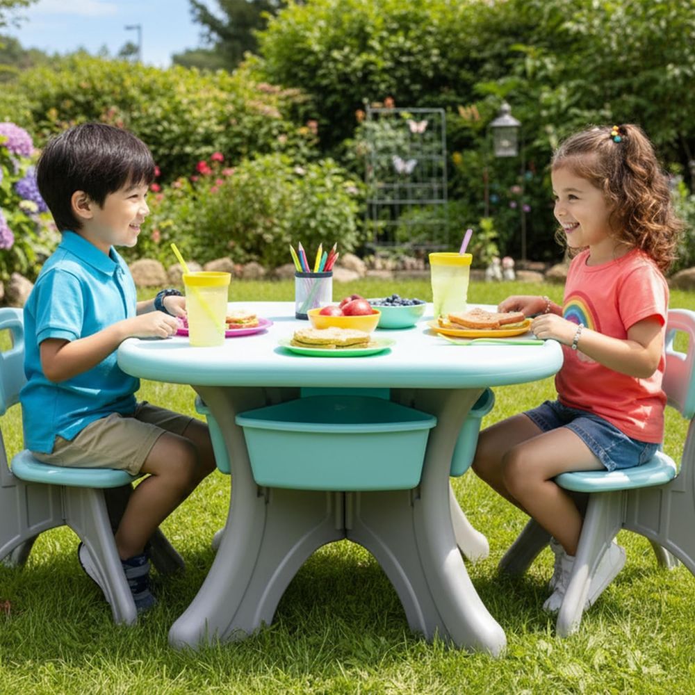 โต๊ะและเก้าอี้สำหรับเด็ก ชุดโต - Kids Outdoor Table And Chair Set บทวิจารณ์และราคา