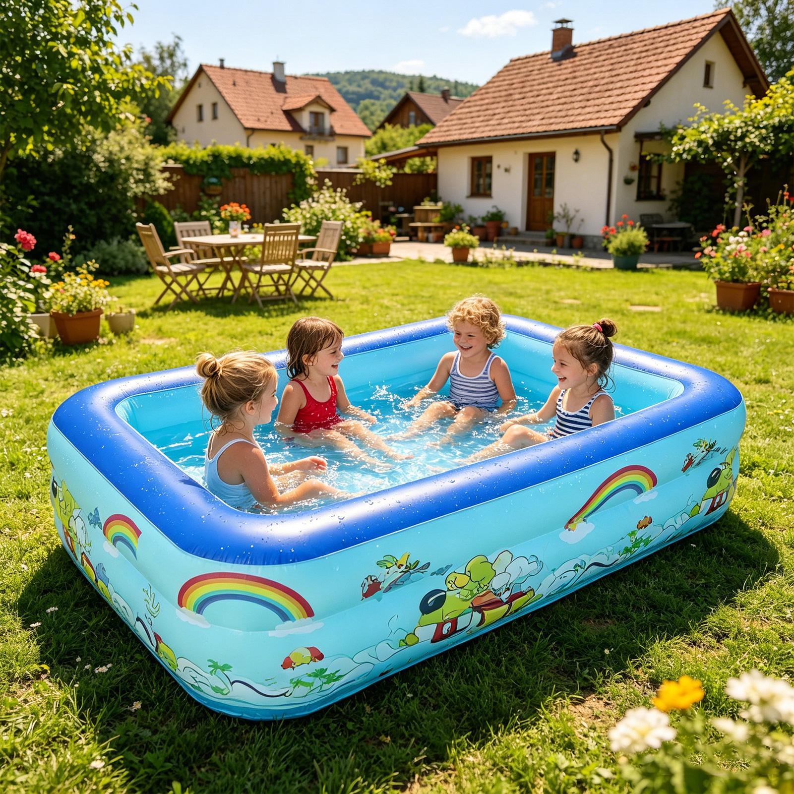 สระว่ายน้ำเป่าลมขนาดใหญ่ สระว่ - Kids Outdoor Frame บทวิจารณ์และราคา